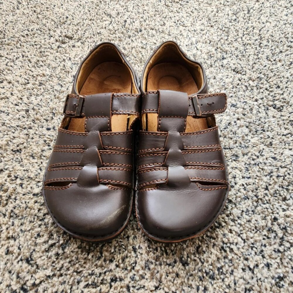 Y2K Footprints by Birkenstock Madeira Fisherman Shoes Womens Size 36 Brown